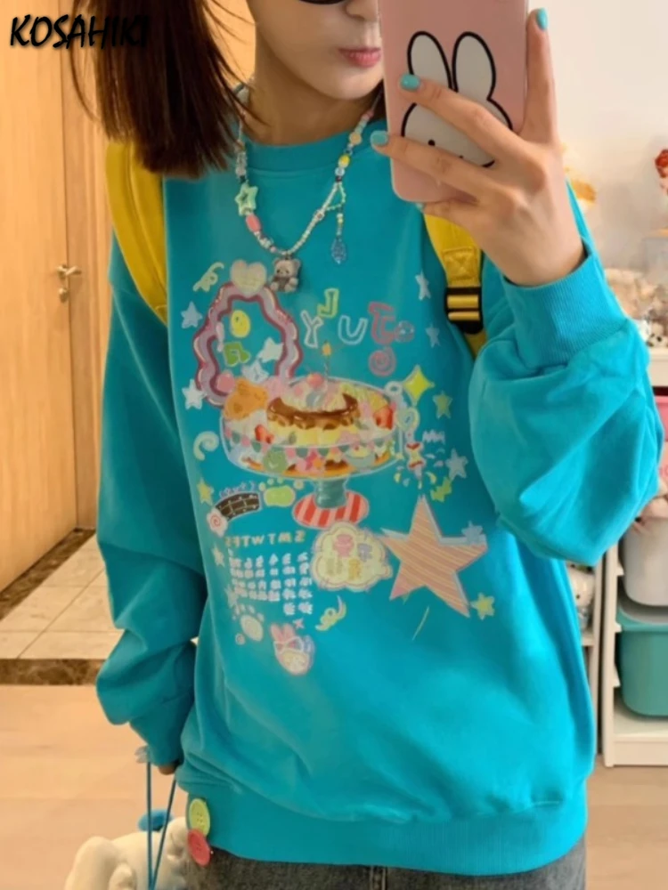 Japanese All Match Loose Hoodies Women Kawaii Cute Star Print Sweatshirts Sweet Y2k Aesthetic Harajuku O-neck Casual Women Tops
Japanese All Match Loose Hoodies Women Kawaii Cute Star Print Sweatshirts Sweet Y2k Aesthetic Harajuku O-neck Casual Women Tops