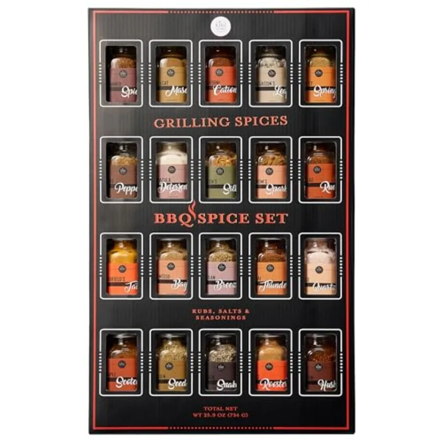Large Gourmet Smokehouse BBQ Spice Rub Set Grilling Gift Set 1.25oz Each- Spice Set and Seasonings - Father Gift Dad Gifts - Ba
Large Gourmet Smokehouse BBQ Spice Rub Set Grilling Gift Set 1.25oz Each- Spice Set and Seasonings - Father Gift Dad Gifts - Ba