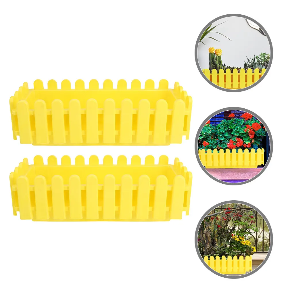 2Pcs Flowerpot Fence Planter Box Plastic Rectangular Window Flower Box Decorative Outdoor Garden Plant Container for Succulent
2Pcs Flowerpot Fence Planter Box Plastic Rectangular Window Flower Box Decorative Outdoor Garden Plant Container for Succulent