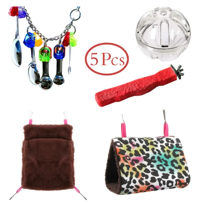 Parrot Bite Toy Pet Bird Cotton Pet Nest Sleeping Bag Claws Grinding Stick Foraging Ball Spoon String 5-Piece Set 
Parrot Bite Toy Pet Bird Cotton Pet Nest Sleeping Bag Claws Grinding Stick Foraging Ball Spoon String 5-Piece Set