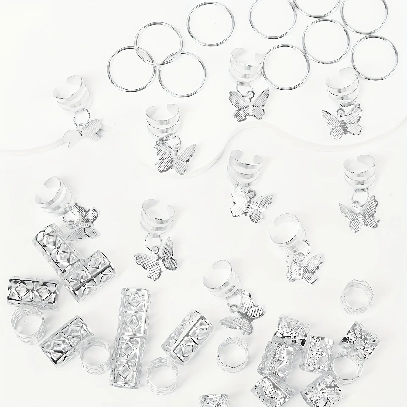 Hair Rings 35 Pieces Hollow Metal Braid Clips Colorful Portable Decorative Accessories for Daily Party Hairstyle Decoration
Hair Rings 35 Pieces Hollow Metal Braid Clips Colorful Portable Decorative Accessories for Daily Party Hairstyle Decoration