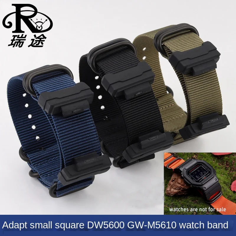 Modified Woven Nylon Watchband For CASIO G-Shock small square DW5600 GW-B5600 GM-5600 Black Bracelet Band 16mm Adapter Strap
Modified Woven Nylon Watchband For CASIO G-Shock small square DW5600 GW-B5600 GM-5600 Black Bracelet Band 16mm Adapter Strap