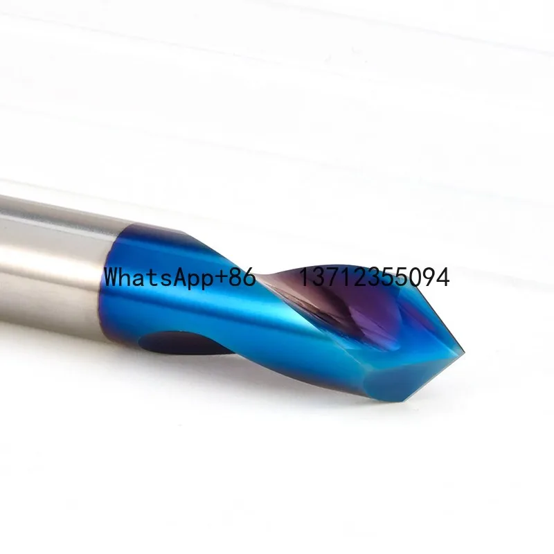 HRC65 2-Flute Tungsten Steel Carbide Double Headed Point Drill Blue Nano Coating CNC Chamfer Milling Cutter Tools
HRC65 2-Flute Tungsten Steel Carbide Double Headed Point Drill Blue Nano Coating CNC Chamfer Milling Cutter Tools