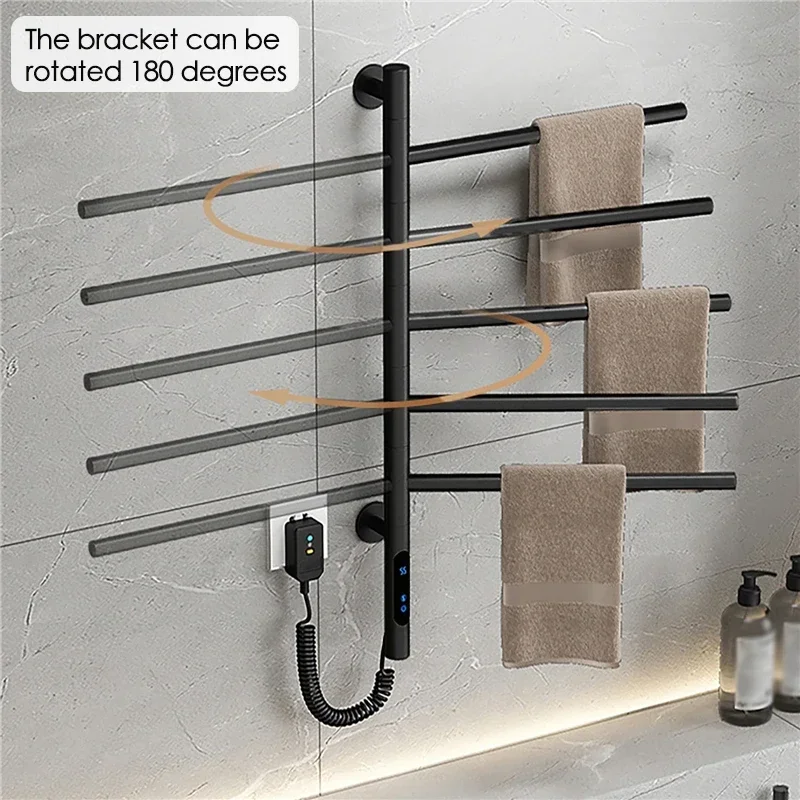 Bathroom Electric Towel Rack Stainless Steel Smart Digital Display Temperature & Time Control Heated Towel Bar Drying Rack
Bathroom Electric Towel Rack Stainless Steel Smart Digital Display Temperature & Time Control Heated Towel Bar Drying Rack