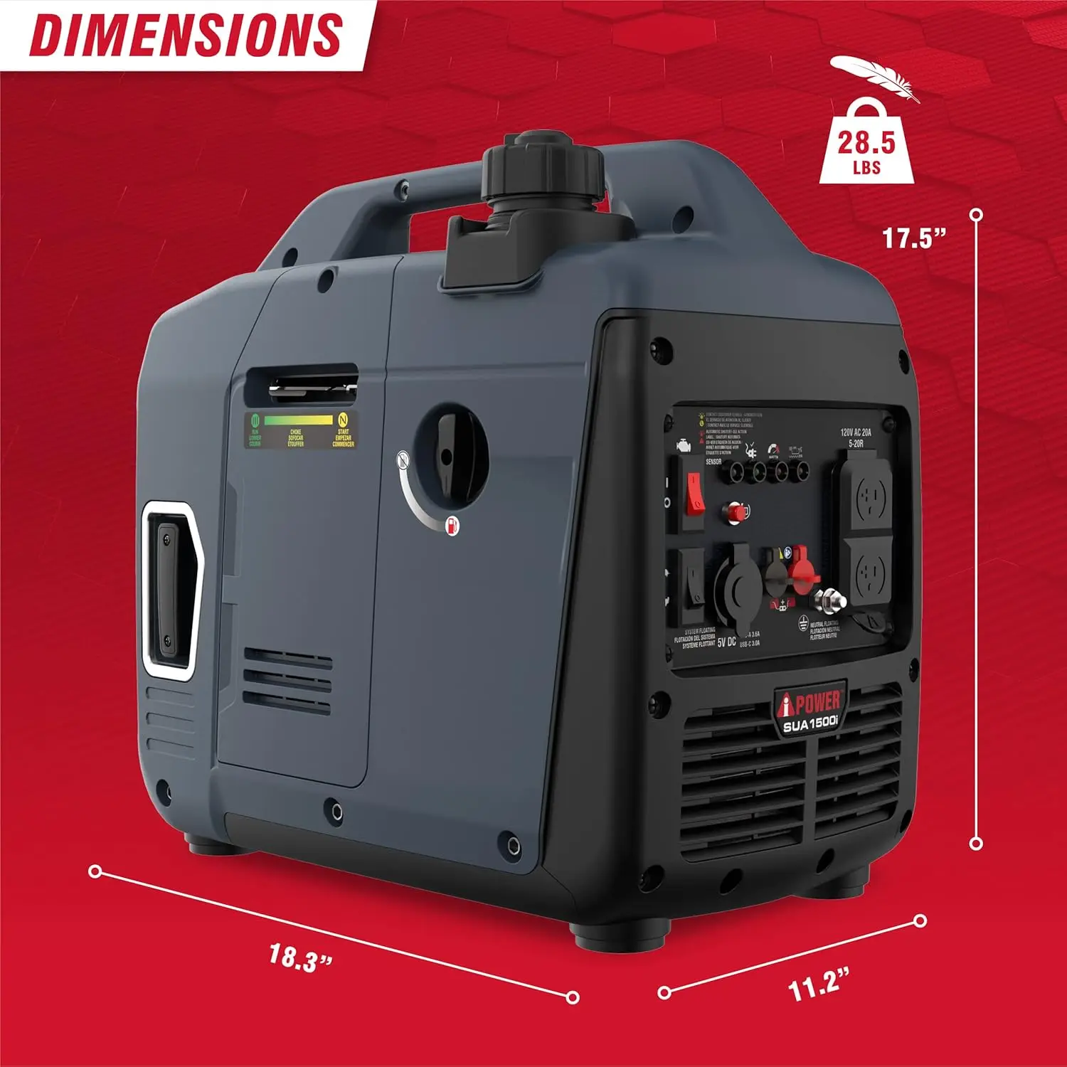 1500 Watt Portable Quiet Inverter Generator Gas Powered, Small Ultra Lightweight Quiet Generator
1500 Watt Portable Quiet Inverter Generator Gas Powered, Small Ultra Lightweight Quiet Generator