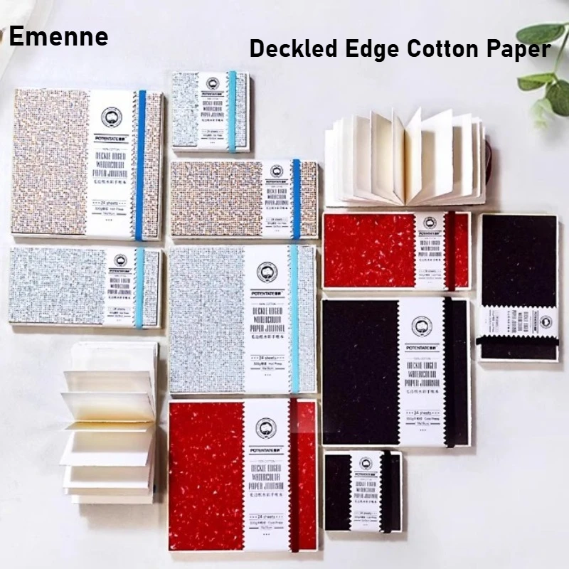 Emenne Deckled Edge 100% Cotton Paper 24 Sheets Cold Pressed Texture 300g Watercolor, Writing, - Cards, Invitations, Arts Crafts
Emenne Deckled Edge 100% Cotton Paper 24 Sheets Cold Pressed Texture 300g Watercolor, Writing, - Cards, Invitations, Arts Crafts