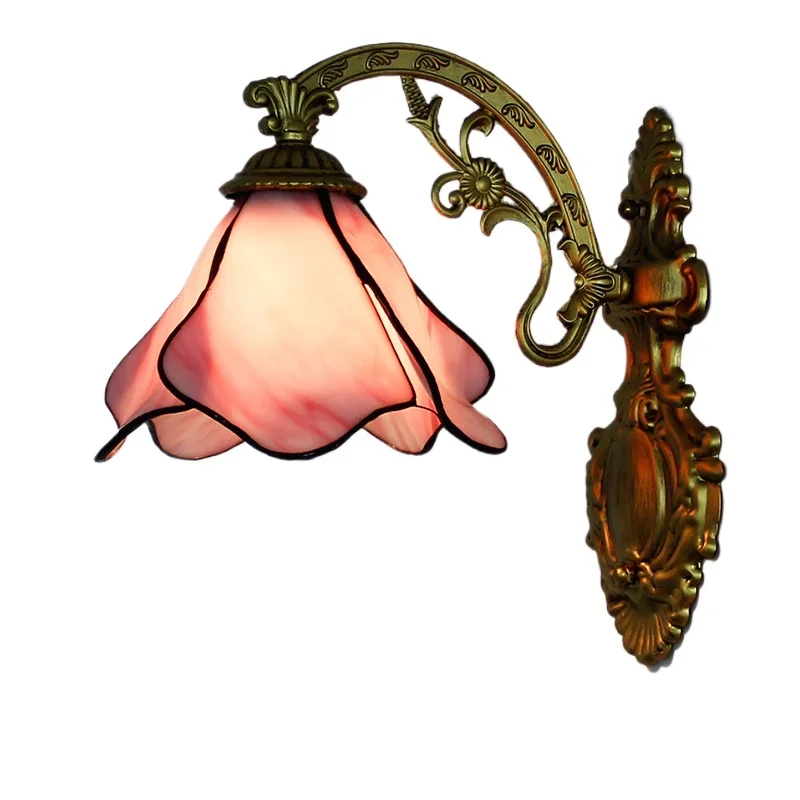 Retro Handcrafted Stained Glass Flower Shape Lampshade Wall Lamp European Tiffany Wall Lights for Readingroom Bathroom
Retro Handcrafted Stained Glass Flower Shape Lampshade Wall Lamp European Tiffany Wall Lights for Readingroom Bathroom