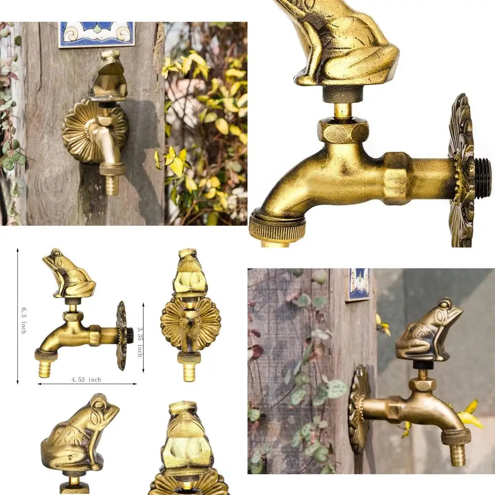 Vintage Outdoor Frog-Themed Brass Garden Faucet with Level Handle for Decorative Exterior Use
Vintage Outdoor Frog-Themed Brass Garden Faucet with Level Handle for Decorative Exterior Use