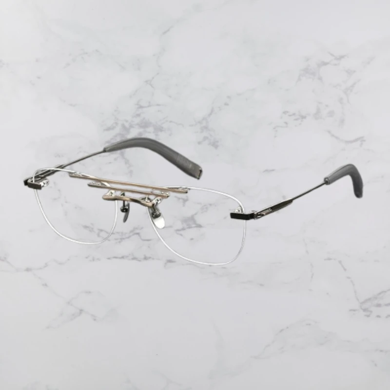 2025 women double beam frameless pure titanium acetate fashionable men spectacle frame can be equipped with prescription lenses
2025 women double beam frameless pure titanium acetate fashionable men spectacle frame can be equipped with prescription lenses