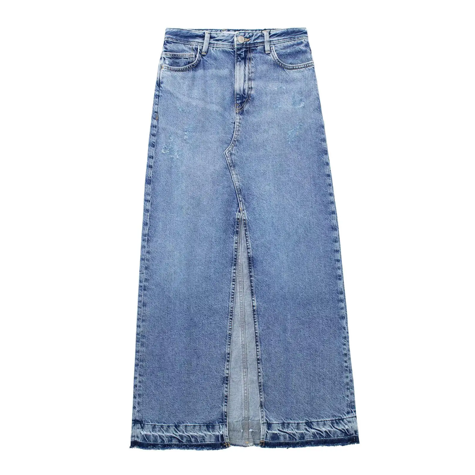 New Cross-Border Long High-Waist Slit Design Denim Skirt Women's Fashion Mid-Calf Skirts Elegant Batwing Style PVC Material
New Cross-Border Long High-Waist Slit Design Denim Skirt Women's Fashion Mid-Calf Skirts Elegant Batwing Style PVC Material