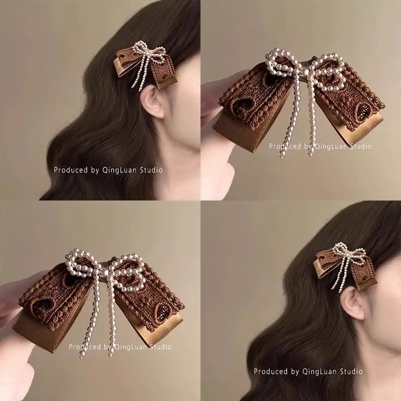Girls' High-end Bow Hair Clip Baby Temperament Princess Pearl Headwear Children's Hair Clip Girls' Hair Accessory
Girls' High-end Bow Hair Clip Baby Temperament Princess Pearl Headwear Children's Hair Clip Girls' Hair Accessory