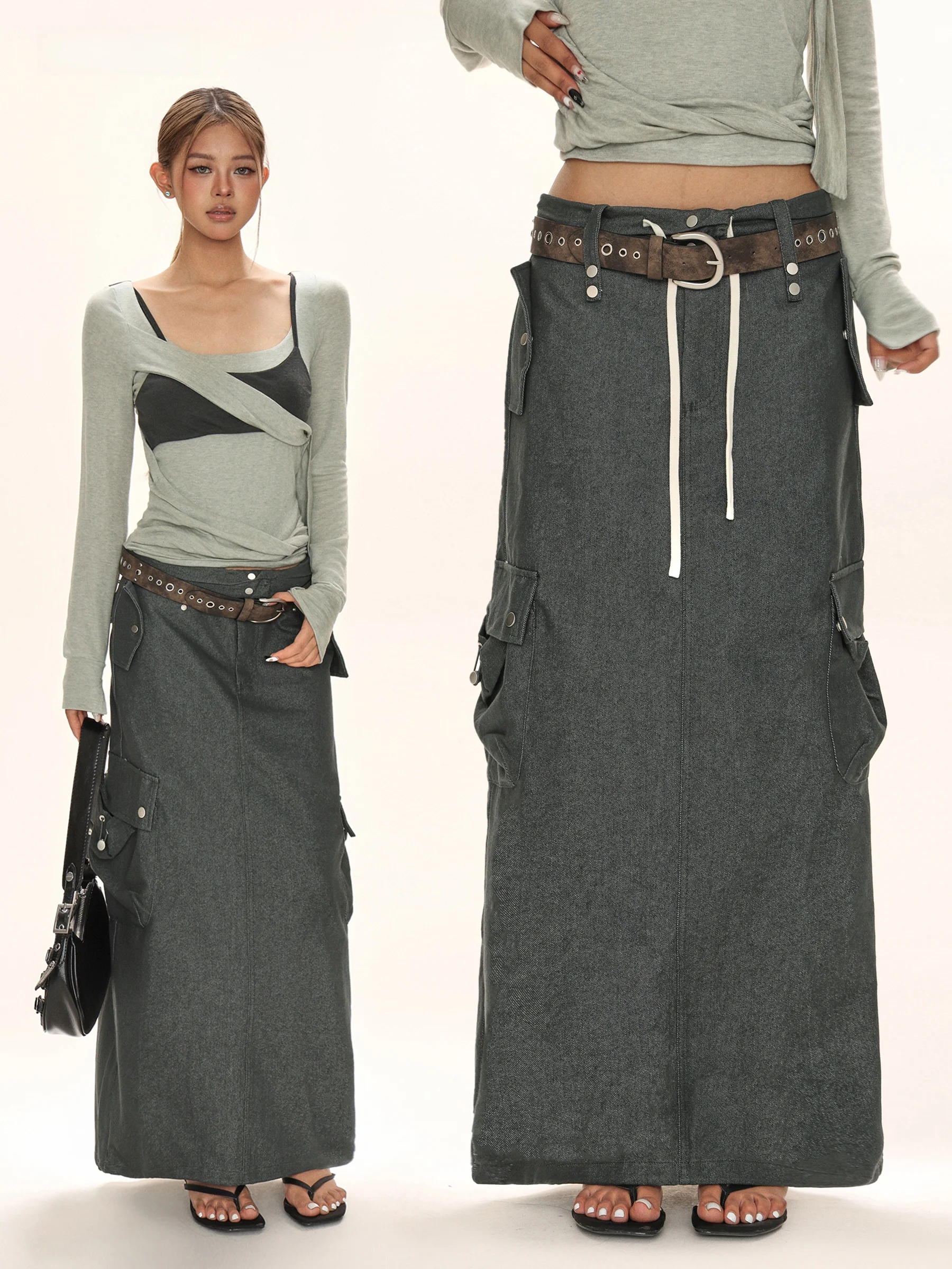 Американская джинсовая длинная юбка для женщин, весенняя, с оригинальным дизайном, прямого кроя, с низкой талией, в стиле ретро, из искусственной кожи
Американская джинсовая длинная юбка для женщин, весенняя, с оригинальным дизайном, прямого кроя, с низкой талией, в стиле ретро, из искусственной кожи