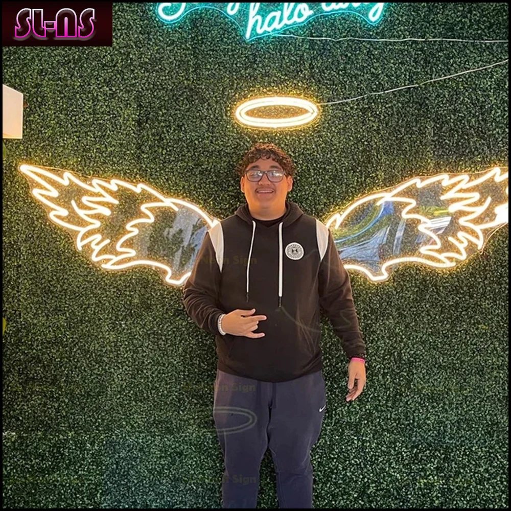 LED Angel Wings And Halo Neon Sign Custom, Angel Wings Neon Sign, Nimbus Neon, Angel Neon Sign
LED Angel Wings And Halo Neon Sign Custom, Angel Wings Neon Sign, Nimbus Neon, Angel Neon Sign