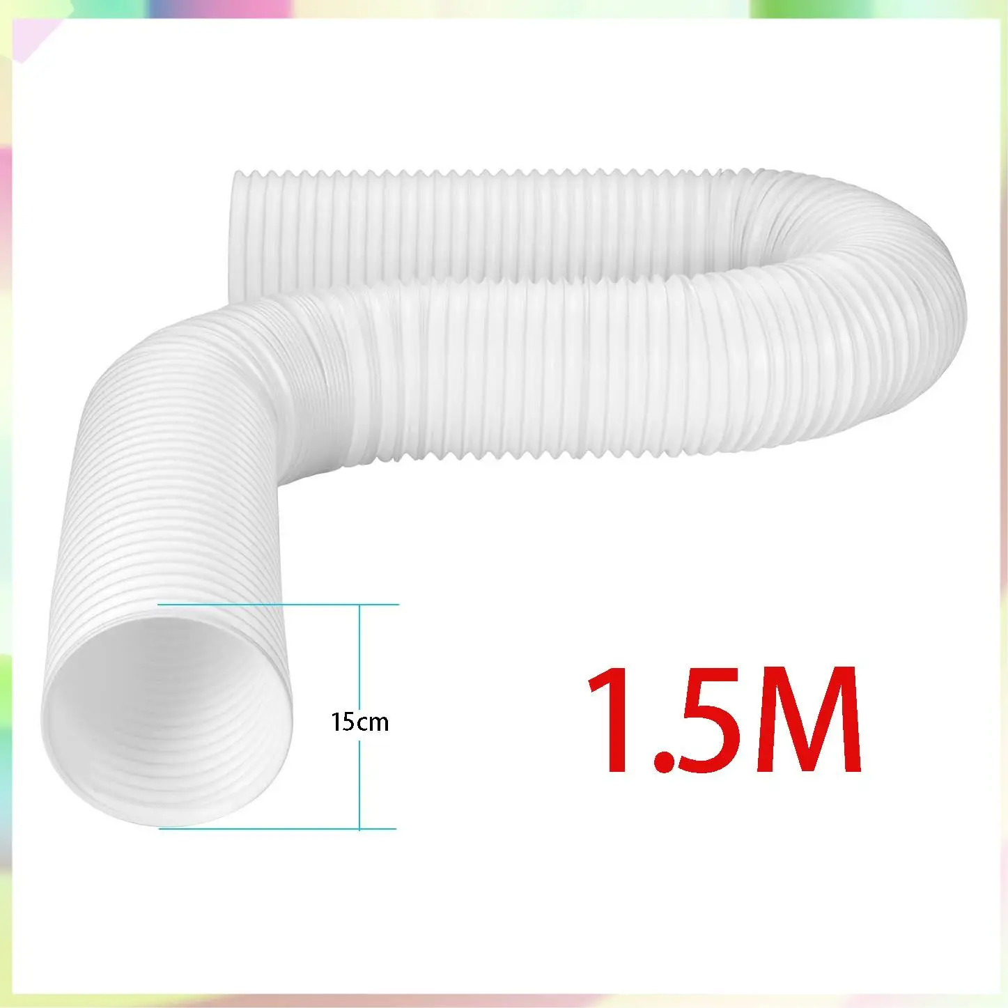 B23B Portable Air Conditioner Hose, Universal Pipe Air Conditioner Exhaust Hose 5.9 Inch Width PVC Duct Extension(1.5M)
B23B Portable Air Conditioner Hose, Universal Pipe Air Conditioner Exhaust Hose 5.9 Inch Width PVC Duct Extension(1.5M)
