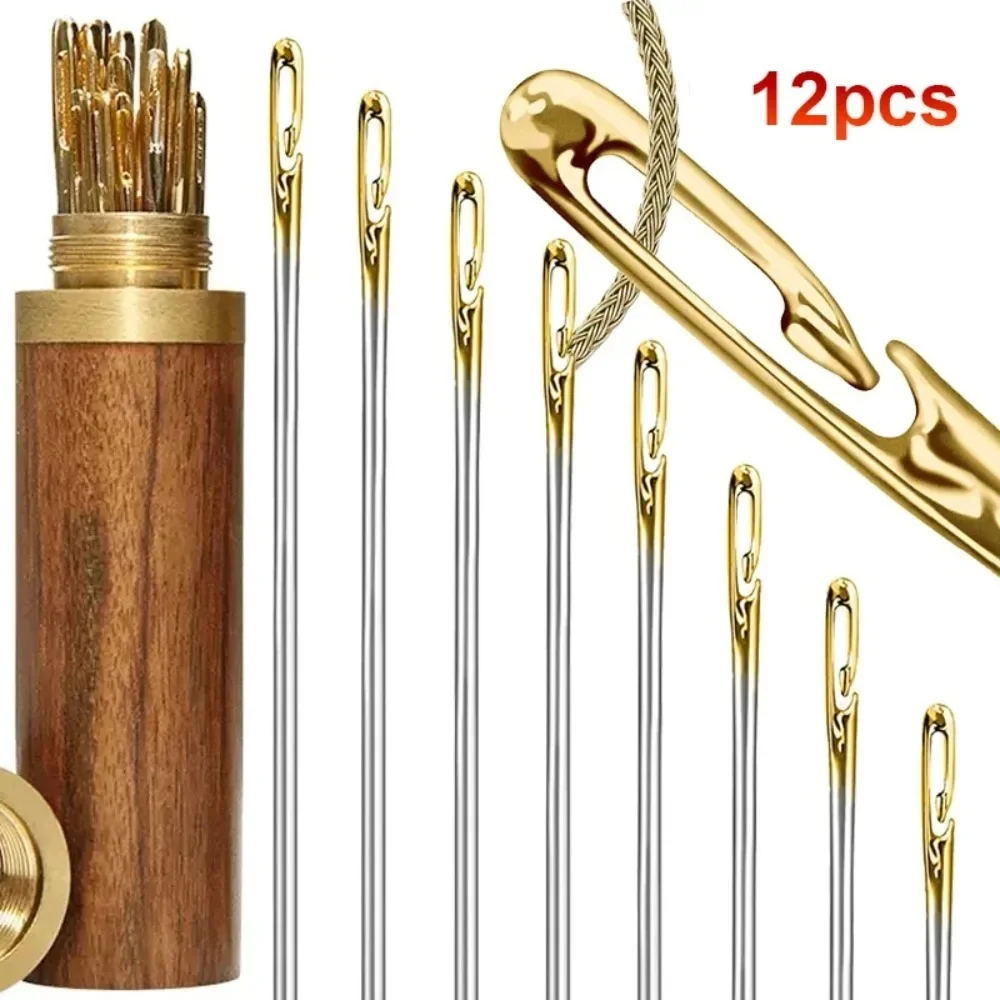12pcs Blind Needle Elderly Needle-side Hole Hand Household Stainless Steel Sewing Needless Threading Apparel Sewing DIY
12pcs Blind Needle Elderly Needle-side Hole Hand Household Stainless Steel Sewing Needless Threading Apparel Sewing DIY