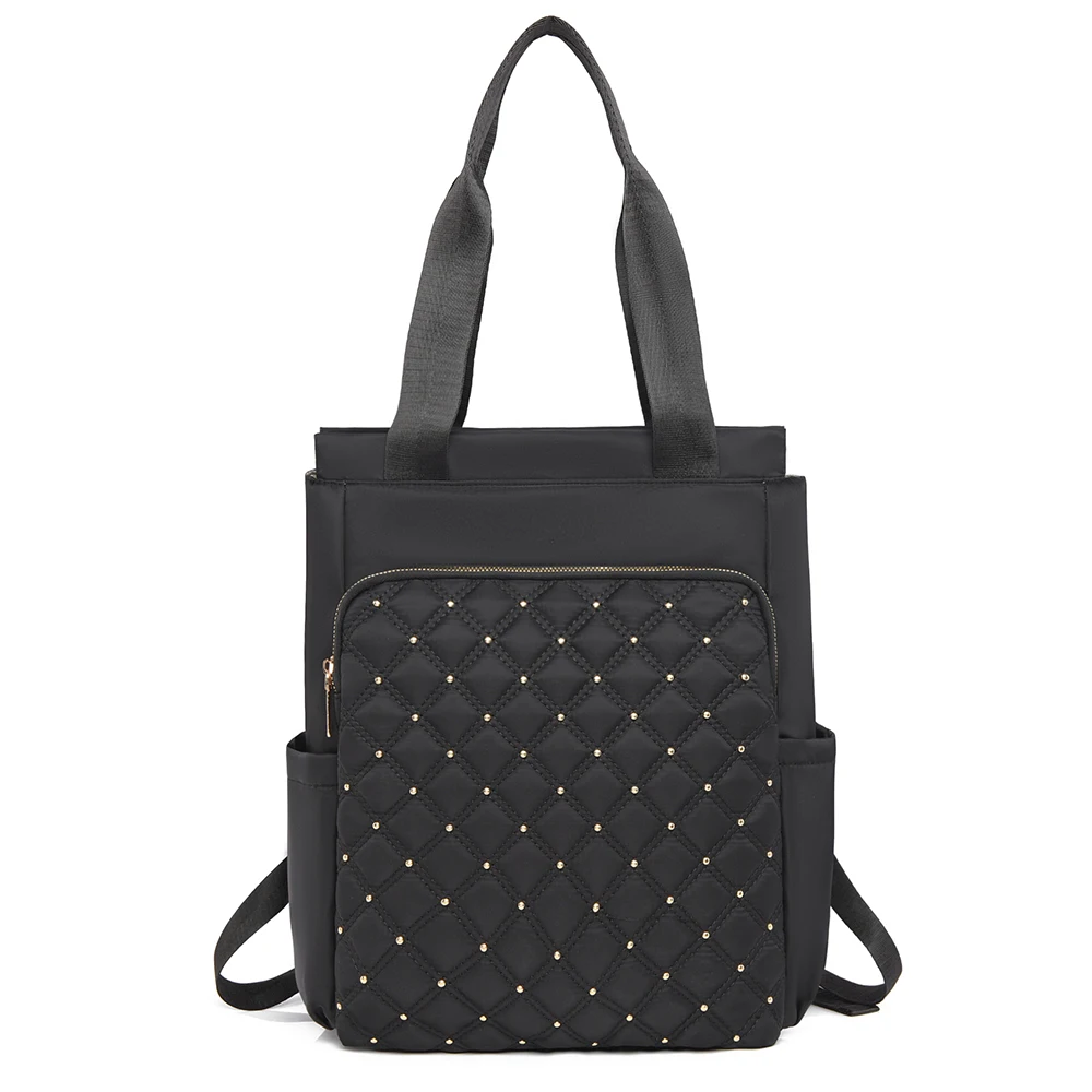 Diamond Pattern Rivet Women's Backpack Oxford Cloth Large Capacity Waterproof Commuter Backpack 13.3inch Computer Bag Available in Multiple Colors
Diamond Pattern Rivet Women's Backpack Oxford Cloth Large Capacity Waterproof Commuter Backpack 13.3inch Computer Bag Available in Multiple Colors