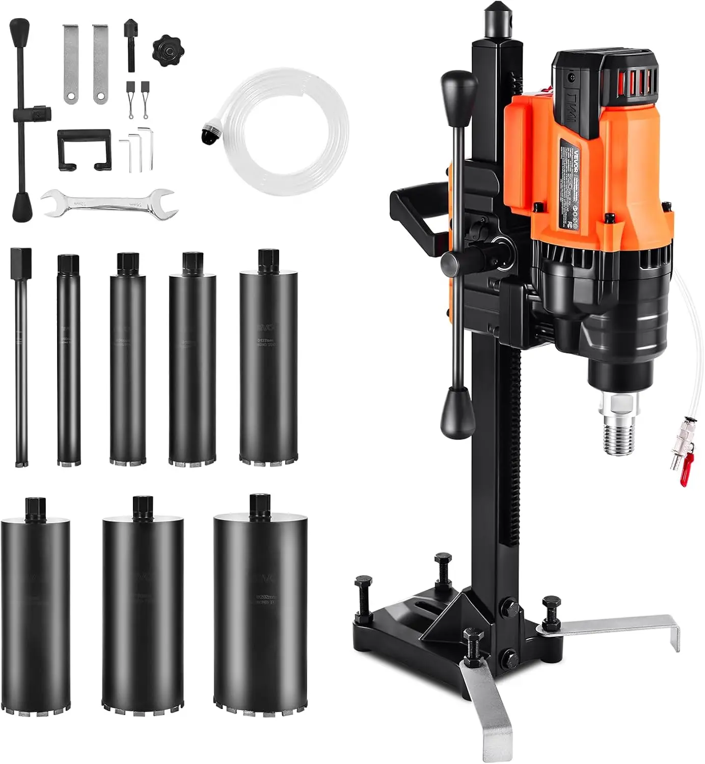 Diamond Core Drilling Machine, 0.8–8 in Drilling Diameter, Stand-Mount Dry and Wet Concrete Core Drill Rig with 8 Drill Bits, 80
Diamond Core Drilling Machine, 0.8–8 in Drilling Diameter, Stand-Mount Dry and Wet Concrete Core Drill Rig with 8 Drill Bits, 80