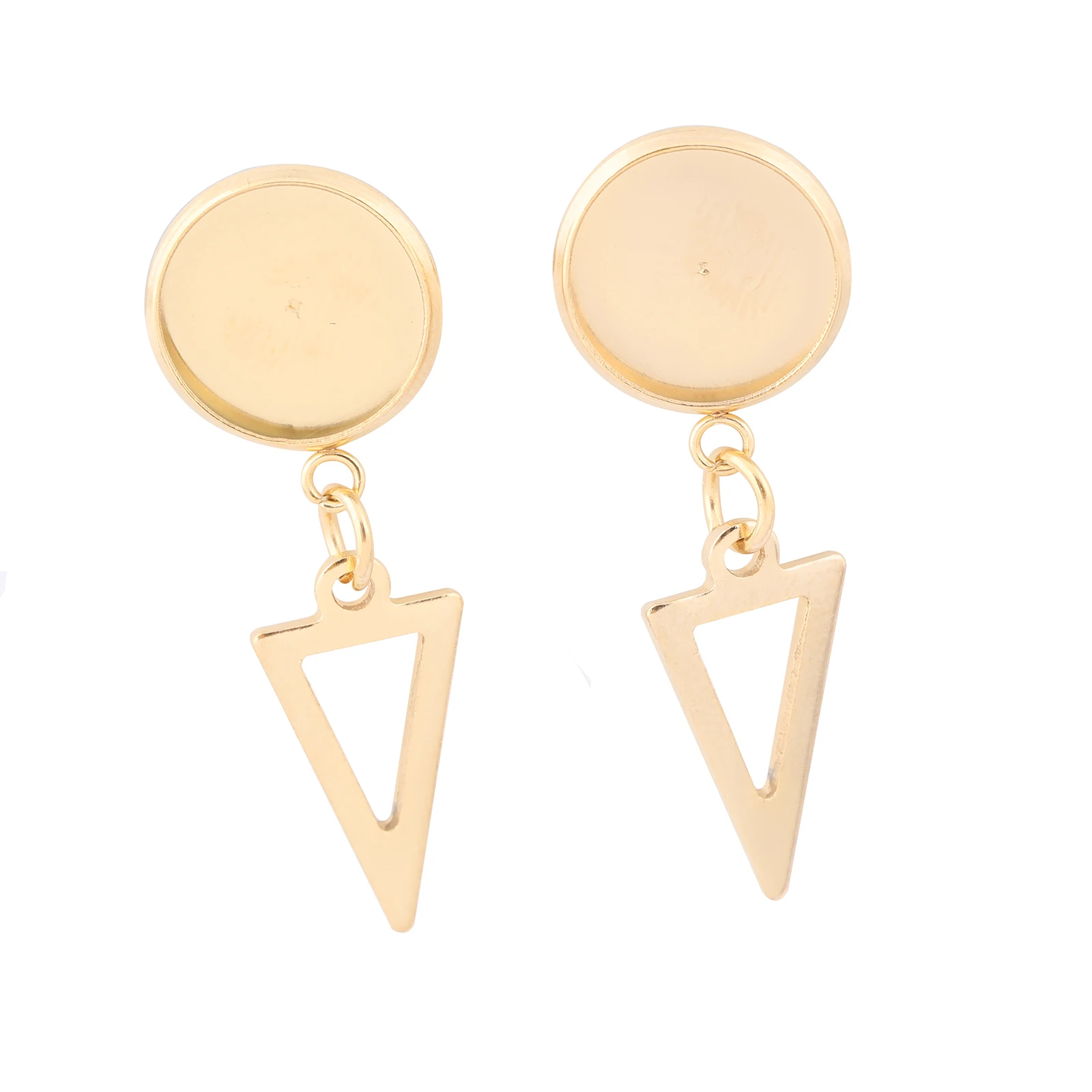10pcs Triangle Charm Earring Base Setting Dangles Stainless Steel Gold Plated 12mm Cabochon Earring Bezel Blanks Diy Accessories
10pcs Triangle Charm Earring Base Setting Dangles Stainless Steel Gold Plated 12mm Cabochon Earring Bezel Blanks Diy Accessories
