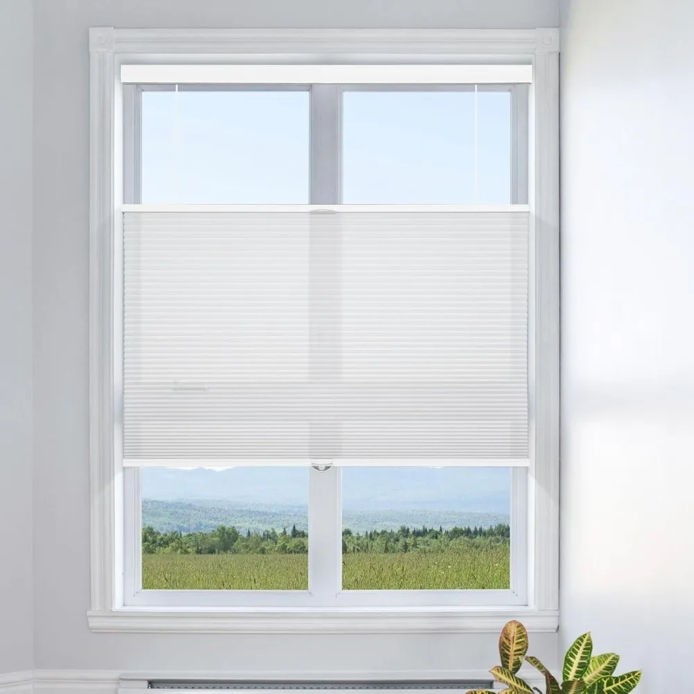 27" Wx64 H, Pull Down Honeycomb Blinds for Windows Room Darkening, Shades & Shutters
27" Wx64 H, Pull Down Honeycomb Blinds for Windows Room Darkening, Shades & Shutters