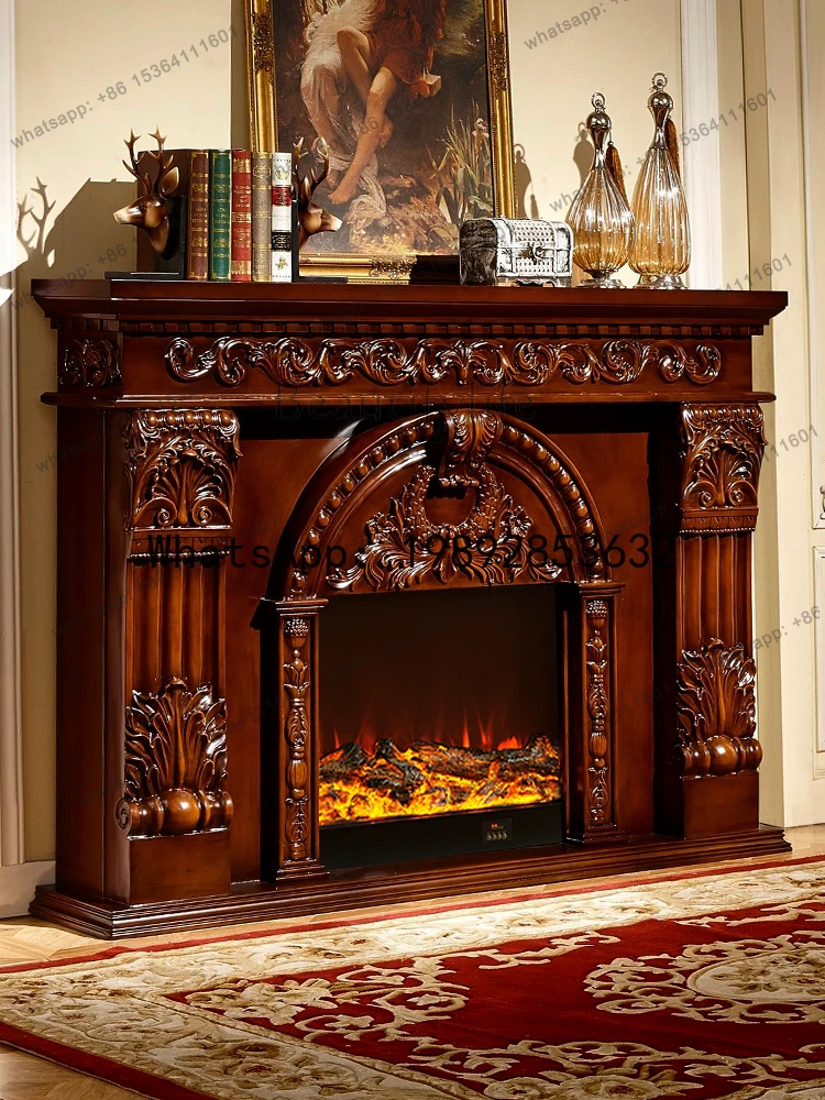 European fireplace decoration cabinet solid wood electric mantel carved TV cabinet 8071
European fireplace decoration cabinet solid wood electric mantel carved TV cabinet 8071