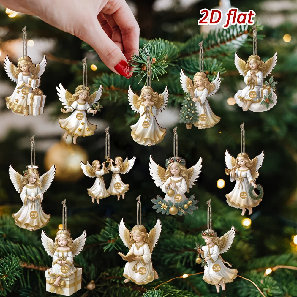 12Pcs Christmas Vintage Wooden White Angel Pendant Merry Christmas New Year Pendant Gift Christmas Tree Decor Supplies
12Pcs Christmas Vintage Wooden White Angel Pendant Merry Christmas New Year Pendant Gift Christmas Tree Decor Supplies