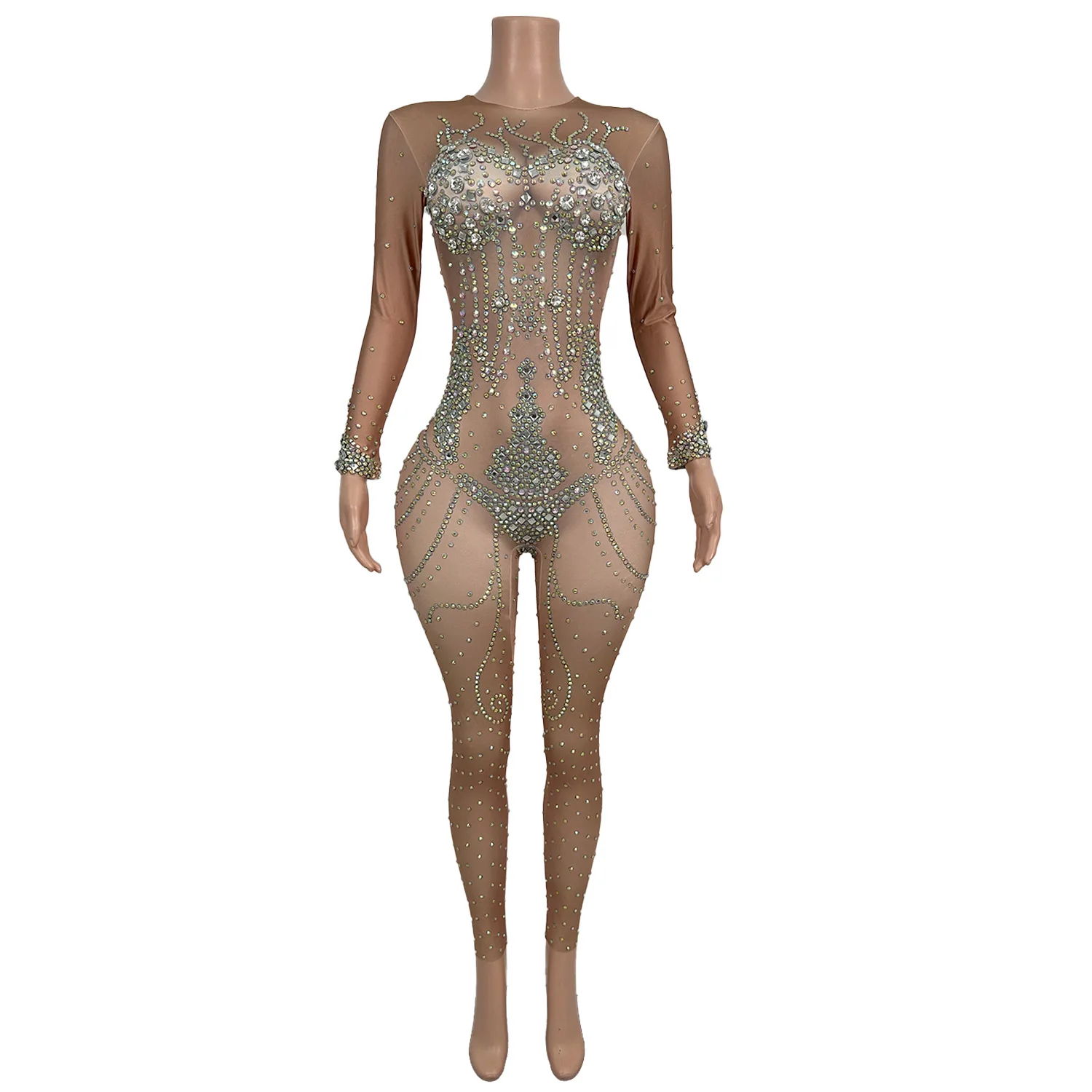 Designer Long Sleeves Rhinestone Bodycon Jumpsuits Women Drag Queen Live House Festival Clothing Pole Dance Leotard Show Rompers
Designer Long Sleeves Rhinestone Bodycon Jumpsuits Women Drag Queen Live House Festival Clothing Pole Dance Leotard Show Rompers