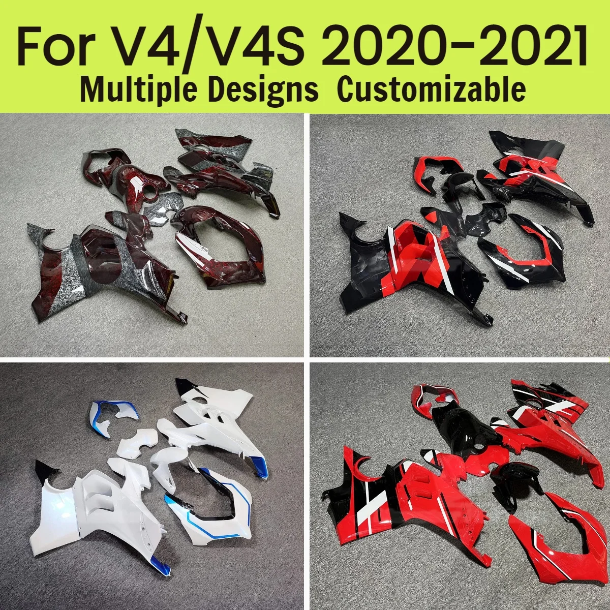 Aftermarket Fairings V4 2020 2021 Injection Complete Fairing Set Bodywork Kit for DUCATI Panigaie V4S 20 21
Aftermarket Fairings V4 2020 2021 Injection Complete Fairing Set Bodywork Kit for DUCATI Panigaie V4S 20 21