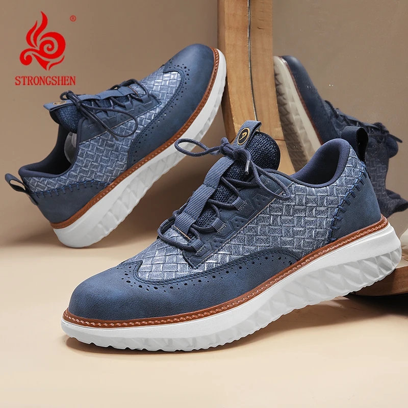 STRONGSHEN Men's Sneakers Leather Casual Shoes Soft Breathable Non-slip Outdoor Flat Shoes Slip-on Comfortable Casual Shoes Men
STRONGSHEN Men's Sneakers Leather Casual Shoes Soft Breathable Non-slip Outdoor Flat Shoes Slip-on Comfortable Casual Shoes Men