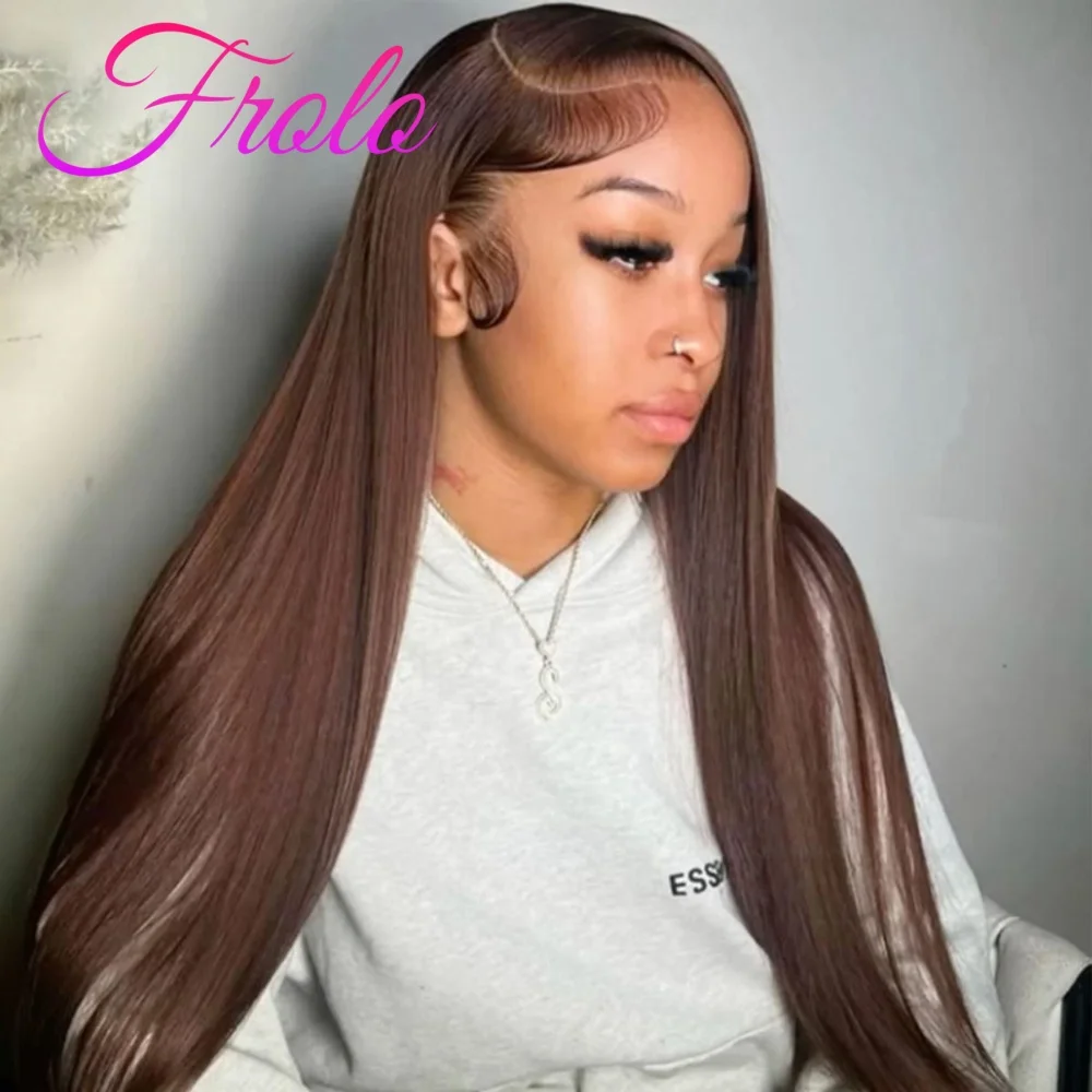 200 Density Chocolate Brown 13x6 HD Lace Front Wig 30 Inch Straight Lace Front Wigs Human Hair Pre Plucked Brazilian Frontal Wig
200 Density Chocolate Brown 13x6 HD Lace Front Wig 30 Inch Straight Lace Front Wigs Human Hair Pre Plucked Brazilian Frontal Wig