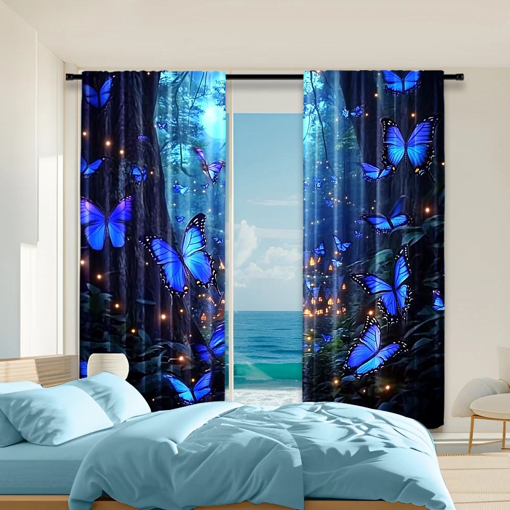 2Pcs Butterfly Forest Prints Window Curtain Rod Pocket Window Treatments For Bedroom Living Room Dormitory Office Home
2Pcs Butterfly Forest Prints Window Curtain Rod Pocket Window Treatments For Bedroom Living Room Dormitory Office Home