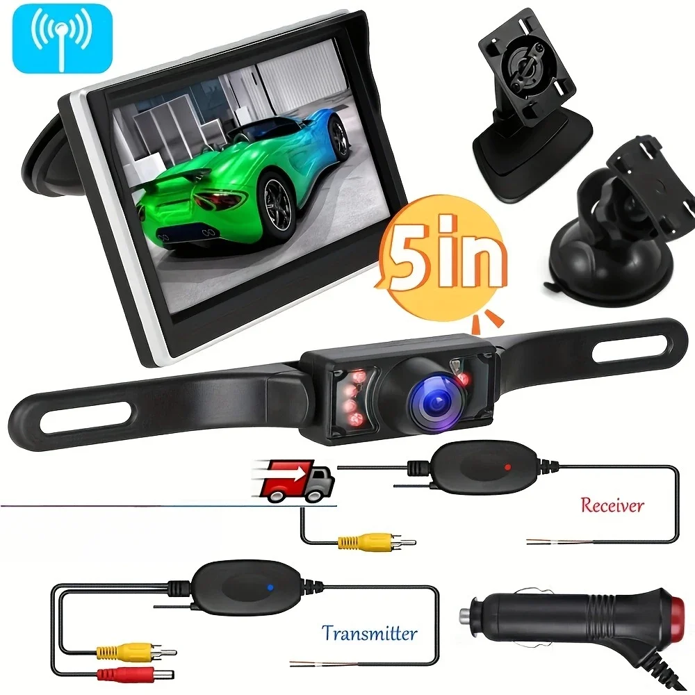 5 Inch Wireless Car Backup Camera Monitor - Advanced Night Vision Rearview System for Enhanced Safety and Easy Installation
5 Inch Wireless Car Backup Camera Monitor - Advanced Night Vision Rearview System for Enhanced Safety and Easy Installation