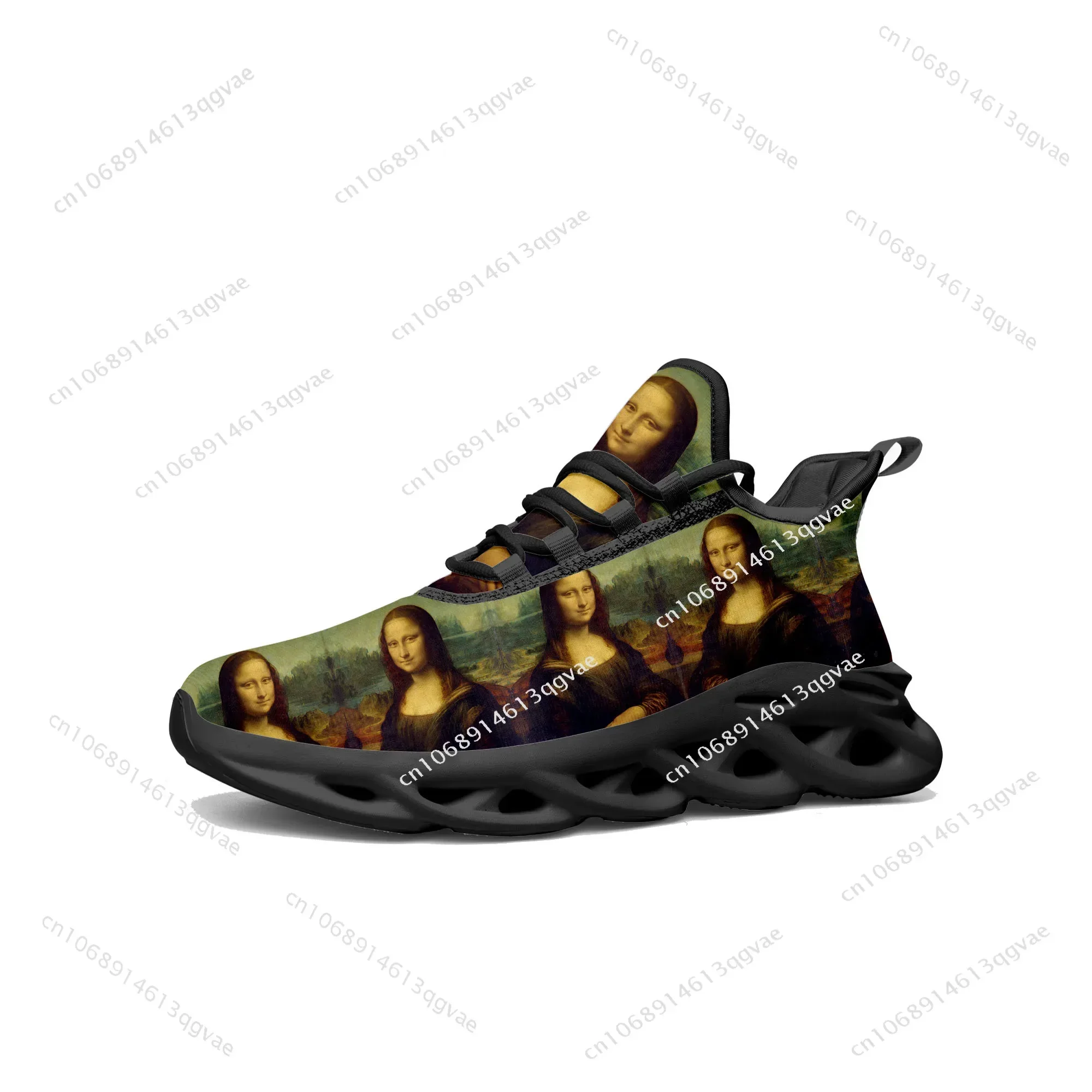 Mona Lisa Flats Sneakers Mens Womens Sports Running Shoes DIY High Quality Sneaker Lace Up Mesh Footwear Custom Made Shoe Black
Mona Lisa Flats Sneakers Mens Womens Sports Running Shoes DIY High Quality Sneaker Lace Up Mesh Footwear Custom Made Shoe Black