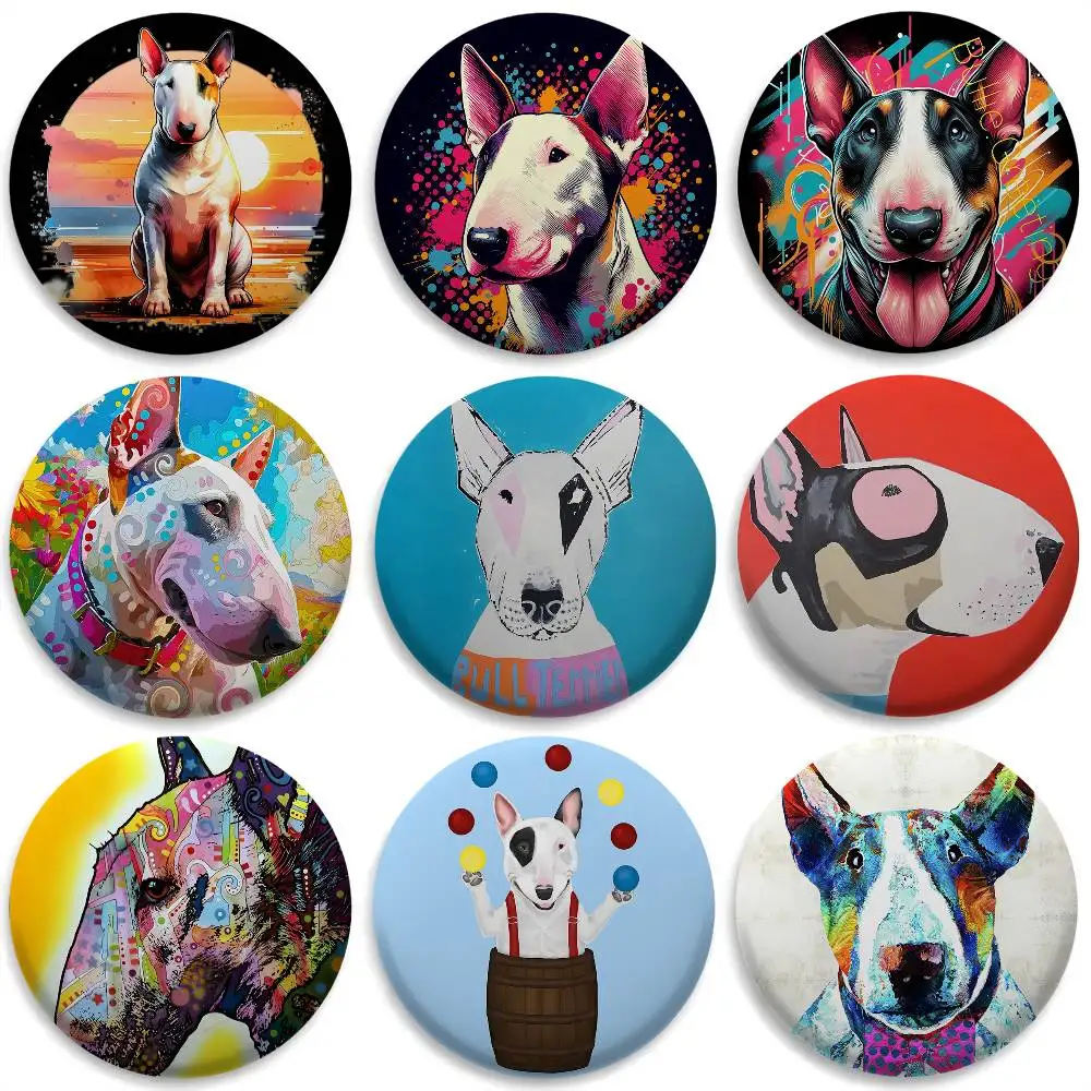 Cartoon Bull Terrier Series Badges Round Exquisite Badge Brooches Creative Pins For Clothes Hat Backpack Gift Accessories
Cartoon Bull Terrier Series Badges Round Exquisite Badge Brooches Creative Pins For Clothes Hat Backpack Gift Accessories