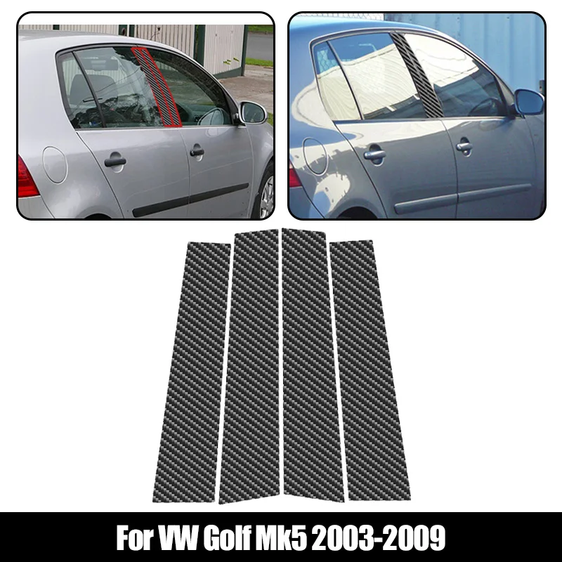 4pcs Carbon Fiber Look Car Window Door Column Center B C Pillar Post Cover Trim Sticker Fit for VW Golf Mk5 Hatchback 2003-2009
4pcs Carbon Fiber Look Car Window Door Column Center B C Pillar Post Cover Trim Sticker Fit for VW Golf Mk5 Hatchback 2003-2009