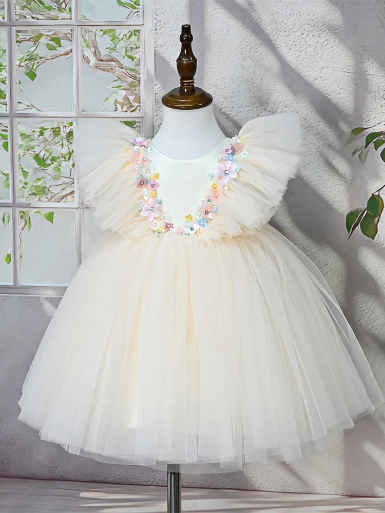 Custom Flower Girl Dress Wedding Gown Birthday Party Pageant V Neck 3D Flower Tulle Baby Dress فساتين اطفال
Custom Flower Girl Dress Wedding Gown Birthday Party Pageant V Neck 3D Flower Tulle Baby Dress فساتين اطفال