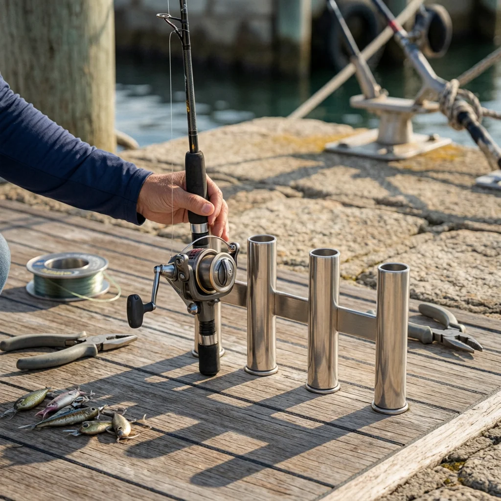 4 Tube Rod Holder Rust Resistant Stainless Steel Rod Holder Marine Gear Heavy Duty Polished Finish for Trolling
4 Tube Rod Holder Rust Resistant Stainless Steel Rod Holder Marine Gear Heavy Duty Polished Finish for Trolling