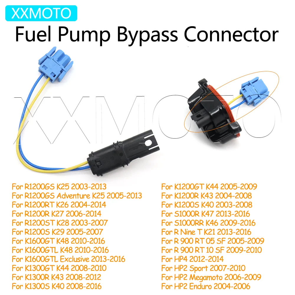 For BMW R1200GS ADV R1200RT S1000RR K1600GT K1600GTL RnineT R900RT K1200R Motorcycle Fuel Pump Electronic Bypass Connector
For BMW R1200GS ADV R1200RT S1000RR K1600GT K1600GTL RnineT R900RT K1200R Motorcycle Fuel Pump Electronic Bypass Connector