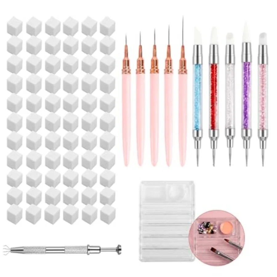 Nail t 00PCS,5 Pcs essional Nail Art Detail es, Dual End Silicone Nail Dotting ure Pen, Nail Spons wit Gbing Pen, g Palette Pe
Nail t 00PCS,5 Pcs essional Nail Art Detail es, Dual End Silicone Nail Dotting ure Pen, Nail Spons wit Gbing Pen, g Palette Pe