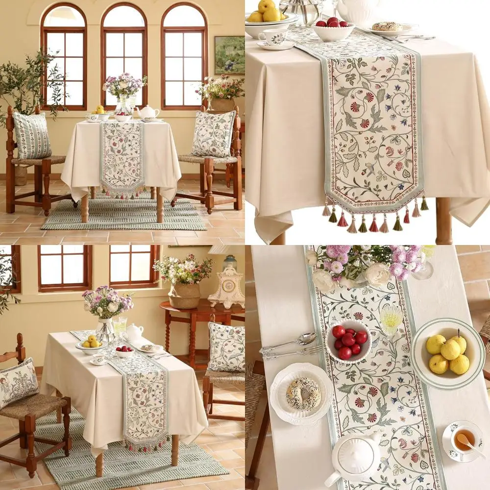 Farmhouse Floral Birds 63 Table Runner, 12 x 63, Green Velvet Cloth for Kitchen & Dining Room, Perfect for Holidays & Special Oc
Farmhouse Floral Birds 63 Table Runner, 12 x 63, Green Velvet Cloth for Kitchen & Dining Room, Perfect for Holidays & Special Oc