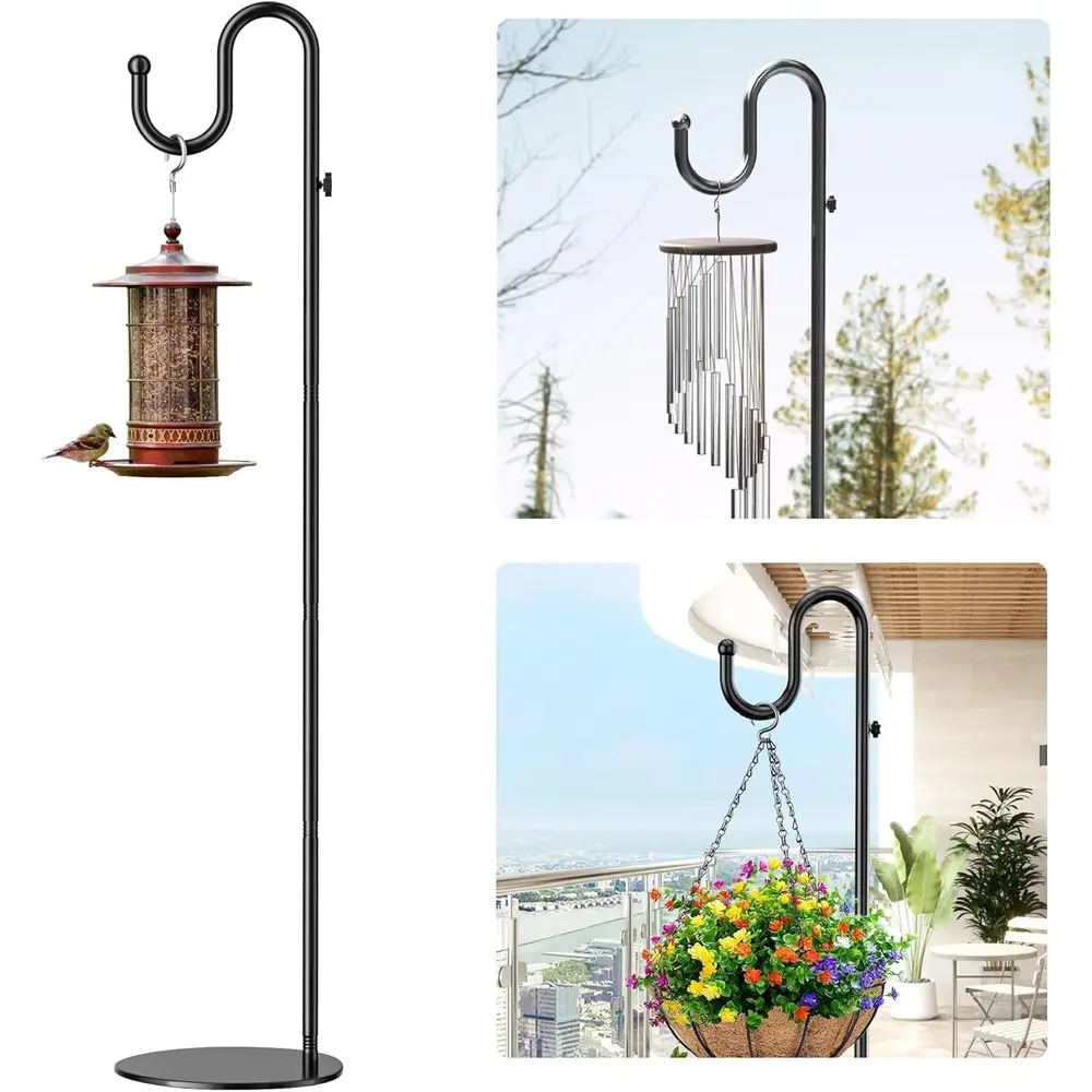 Adjustable 74 Hanging Stand for Bird Feeders, Plants, Lanterns, Wreaths, and Wind Chimes - Heavy Duty Base, Holds Up to 20 lbs,
Adjustable 74 Hanging Stand for Bird Feeders, Plants, Lanterns, Wreaths, and Wind Chimes - Heavy Duty Base, Holds Up to 20 lbs,