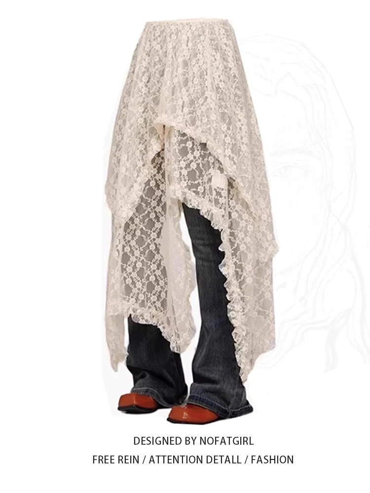 Slimming Effect f-length Lace Skirt Tea Break Beach Vaion Sle Irregular Hemline Casual Loose Fit for plus Size Women
Slimming Effect f-length Lace Skirt Tea Break Beach Vaion Sle Irregular Hemline Casual Loose Fit for plus Size Women
