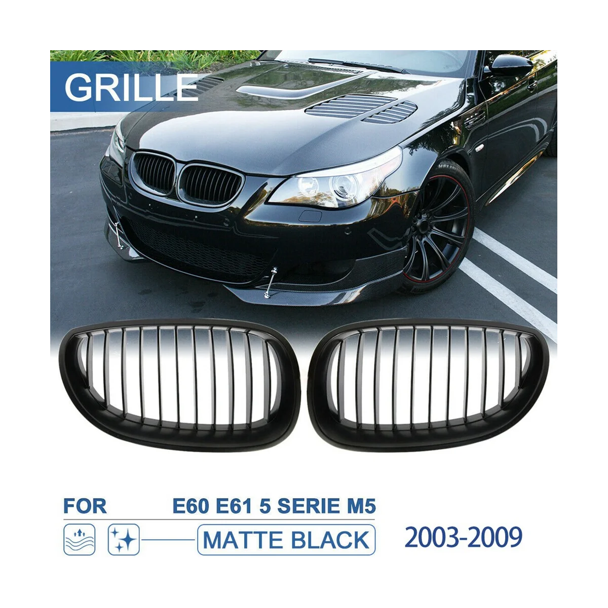 Firmly Car Front Kidney Racing Grille for BMW E60 E61 M5 Series 2003-2010 Single Line Modification Sport Grilles Hood Grill
Firmly Car Front Kidney Racing Grille for BMW E60 E61 M5 Series 2003-2010 Single Line Modification Sport Grilles Hood Grill