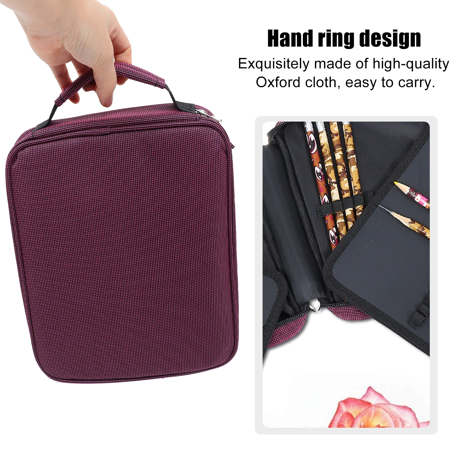 Pencil Storage Box Large Capacity Pen Pouch Durable Material ganizer Case Portable Holder Stationery Art Painting
Pencil Storage Box Large Capacity Pen Pouch Durable Material ganizer Case Portable Holder Stationery Art Painting