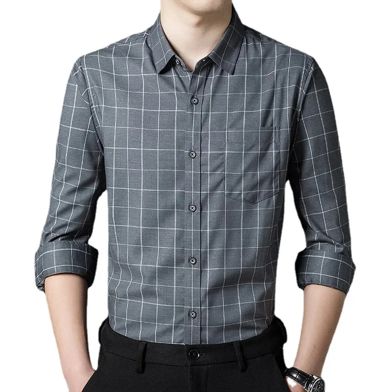 Mens Shirts Men's Long Sleeve 2024 New Spring Fall Business Casual Non-iron Wrinkle Resistant Stripe Loose Male Top
Mens Shirts Men's Long Sleeve 2024 New Spring Fall Business Casual Non-iron Wrinkle Resistant Stripe Loose Male Top
