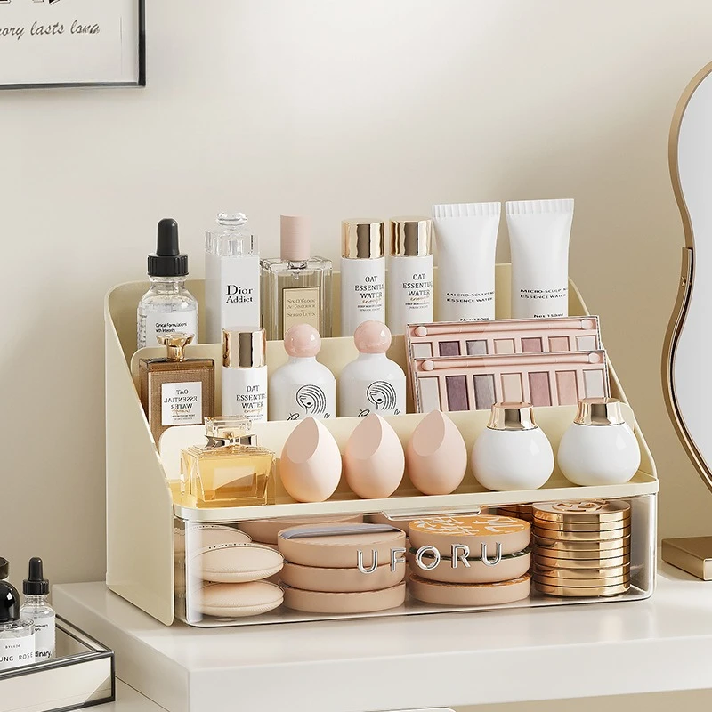 Ящик для хранения косметики с ящиками Многофункциональный органайзер для макияжа для рабочего стола в спальне
Ящик для хранения косметики с ящиками Многофункциональный органайзер для макияжа для рабочего стола в спальне
