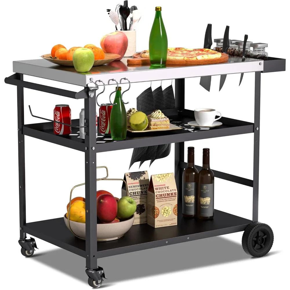Outdoor Grill Cart, Pizza Oven Stand Table with Wheels Dining Cart for Outside Patio, Movable Kitchen Cooking Prep Table BBQ Ca
Outdoor Grill Cart, Pizza Oven Stand Table with Wheels Dining Cart for Outside Patio, Movable Kitchen Cooking Prep Table BBQ Ca