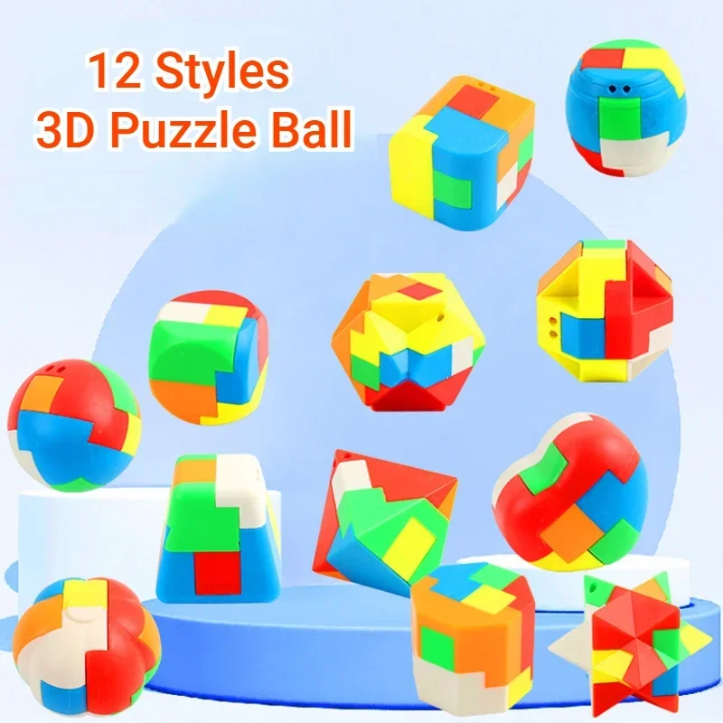 12 Styles Creative Kongming Lock Luban Lock Plastic 3D Puzzle Assembling Ball Mini Multi-color Puzzle Ball Education Toys
12 Styles Creative Kongming Lock Luban Lock Plastic 3D Puzzle Assembling Ball Mini Multi-color Puzzle Ball Education Toys