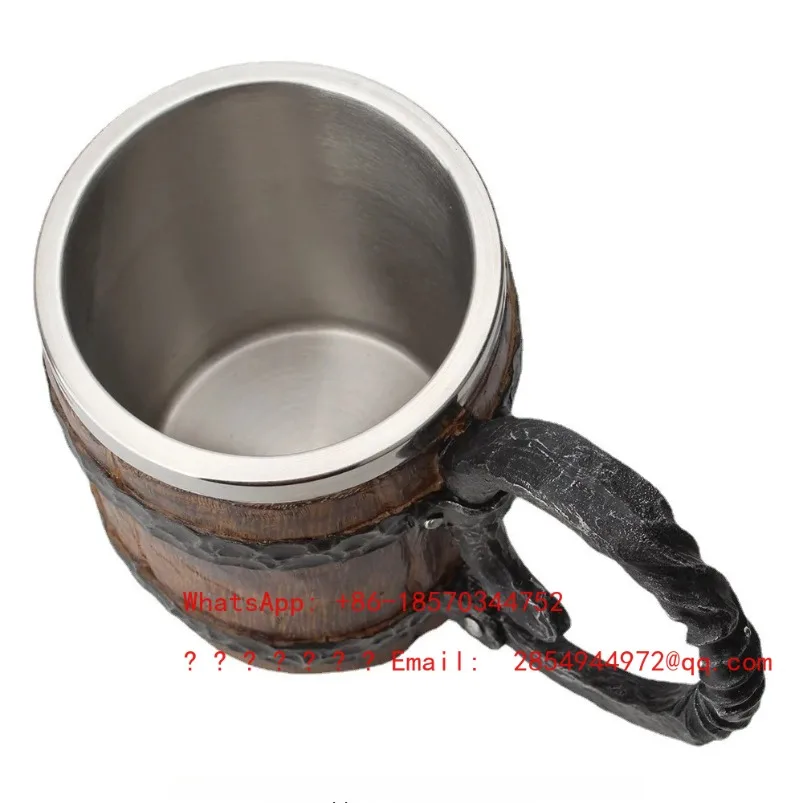 2026 Simulation Wooden Barrel Double Layer Beer Mug
2026 Simulation Wooden Barrel Double Layer Beer Mug