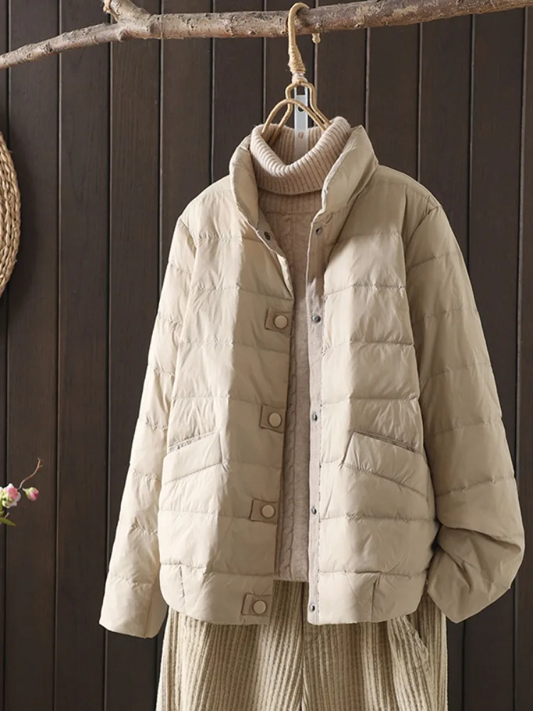 Lightweight Padded Cotton Jacket Stand Collar Large Size Women's Winter Fashion Trend Quality Cotton Coat Outerwear
Lightweight Padded Cotton Jacket Stand Collar Large Size Women's Winter Fashion Trend Quality Cotton Coat Outerwear