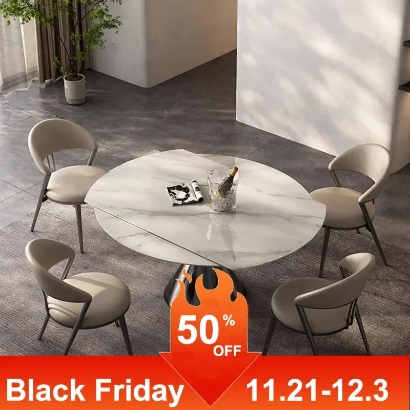 Kitchen Transparent Luxury Dresser Furniture Dining Room Extendable Folding Dining Table Design Muebles Ergonomic Round Home
Kitchen Transparent Luxury Dresser Furniture Dining Room Extendable Folding Dining Table Design Muebles Ergonomic Round Home